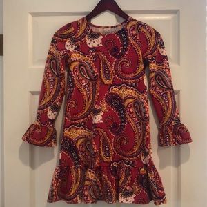 Lands End LS paisley dress